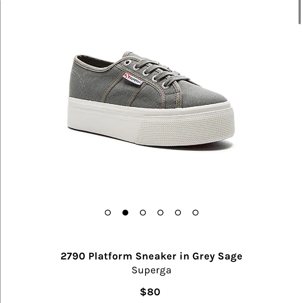 Superga 2790 Platform Sneaker in Grey Sage-Size 7